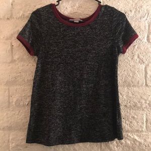 Dark grey/maroon t-shirt